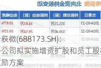 希荻微(688173.SH)：子公司拟实施增资扩股和员工股权激励方案-第1张图片-
