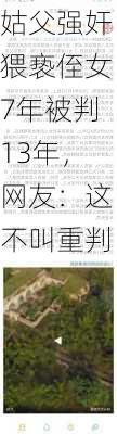 姑父强奸猥亵侄女7年被判13年，网友：这不叫重判-第1张图片-