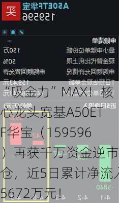 “吸金力”MAX！核心龙头宽基A50ETF华宝（159596）再获千万资金逆市增仓，近5日累计净流入5672万元！-第2张图片-