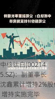 中核钛白(002145.SZ)：副董事长沈鑫累计增持2%股份 增持实施完毕-第1张图片-