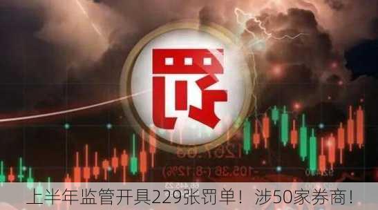 上半年监管开具229张罚单！涉50家券商！-第1张图片-