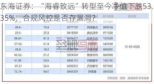 东海证券：“海睿致远”转型至今净值下跌53.35%，合规风控是否存漏洞？-第2张图片-