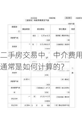 二手房交易中，中介费用通常是如何计算的？-第3张图片-