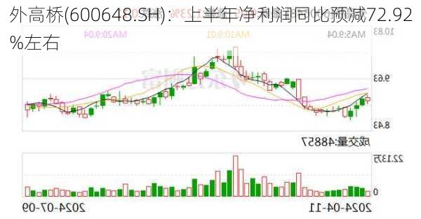 外高桥(600648.SH)：上半年净利润同比预减72.92%左右-第1张图片-