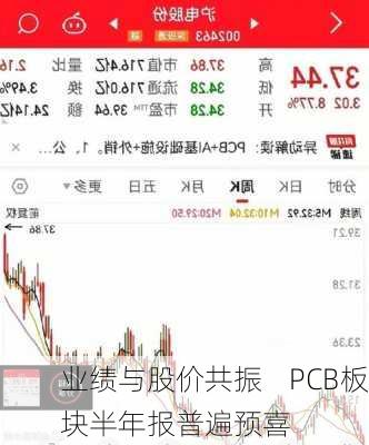 业绩与股价共振    PCB板块半年报普遍预喜-第3张图片-