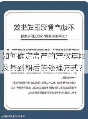 如何确定房产的产权年限及其到期后的处理方式？-第2张图片-