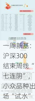 一周新基：沪深300结束周线“七连阴”，小众品种出场“试水”-第2张图片-