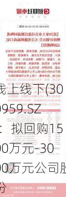 线上线下(300959.SZ)：拟回购1500万元-3000万元公司股份-第1张图片-