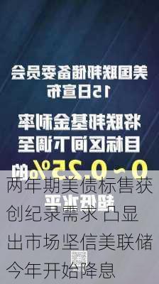 两年期美债标售获创纪录需求 凸显出市场坚信美联储今年开始降息-第1张图片-