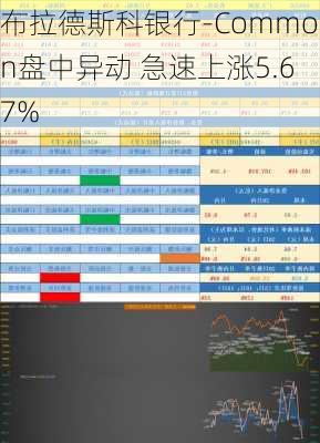 布拉德斯科银行-Common盘中异动 急速上涨5.67%