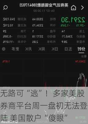 无路可“逃”！多家美股券商平台周一盘初无法登陆 美国散户“傻眼”-第3张图片-