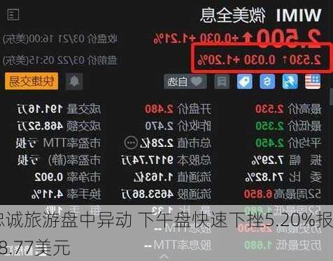 忠诚旅游盘中异动 下午盘快速下挫5.20%报38.77美元-第2张图片-