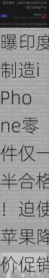 曝印度制造iPhone零件仅一半合格！迫使苹果降价促销-第2张图片-