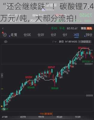 “还会继续跌”！碳酸锂7.4万元/吨，大部分流拍！-第2张图片-