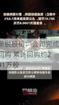 新锐股份：公司完成回购 累计回购约291万股-第2张图片-