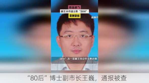 “80后”博士副市长王巍，通报被查-第2张图片-