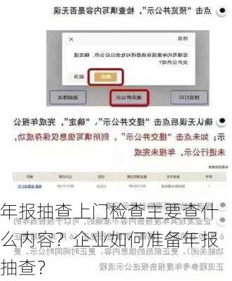 年报抽查上门检查主要查什么内容？企业如何准备年报抽查？-第3张图片-