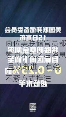 两位美联储官员都赞同不久之后降息 且以渐进、有条不紊方式推进-第2张图片-