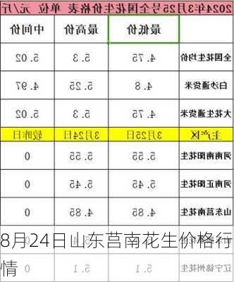 8月24日山东莒南花生价格行情-第1张图片-