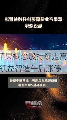 苹果概念股持续走高 领益智造午后涨停-第2张图片-