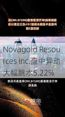 Novagold Resources Inc.盘中异动 大幅跳水5.22%-第2张图片-