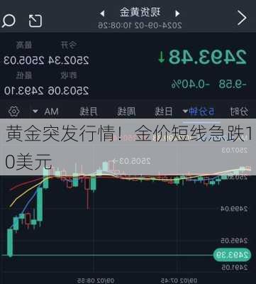 黄金突发行情！金价短线急跌10美元-第3张图片-