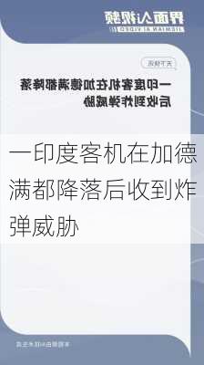 一印度客机在加德满都降落后收到炸弹威胁-第1张图片-