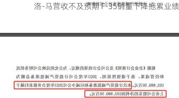 洛-马营收不及预期 F-35销量下降拖累业绩-第2张图片-