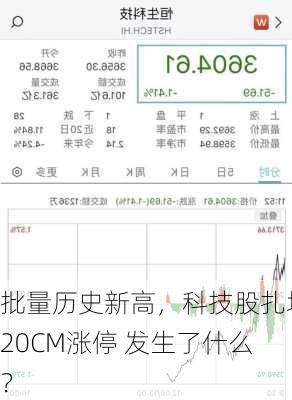 批量历史新高，科技股扎堆20CM涨停 发生了什么？-第2张图片-